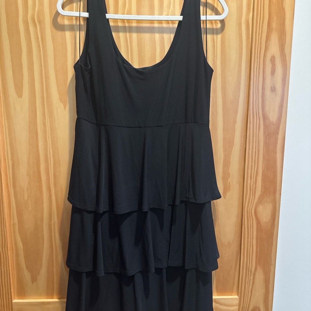 Tiana B Black Tiered Sleeveless Dress – Size Large